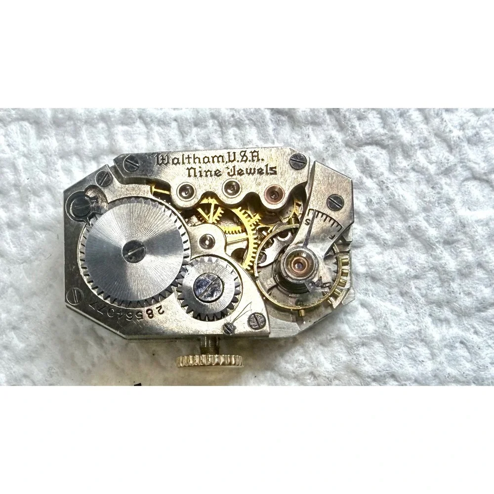Vintage Waltham Art Deco 9 Jewel Watch 10K RGP Brunner Band Parts Repair